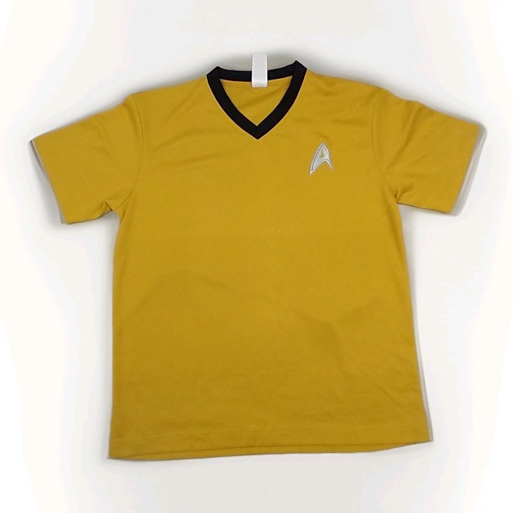 Star‎ Trek Shirt Mens Small Gold Kellogg's Captain Kirk Gold Sci-Fi Movie Promo